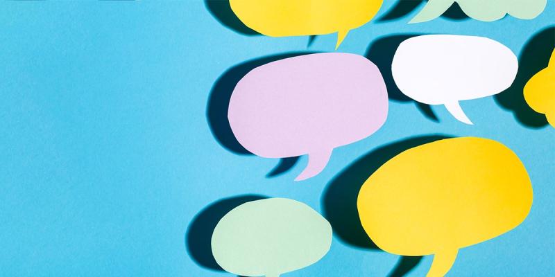 illustrative image of colorful speech bubbles