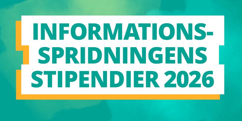 Informationsspridningens stipendier 2026.